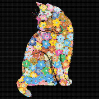 Diamond Painting - Blomsterkat
