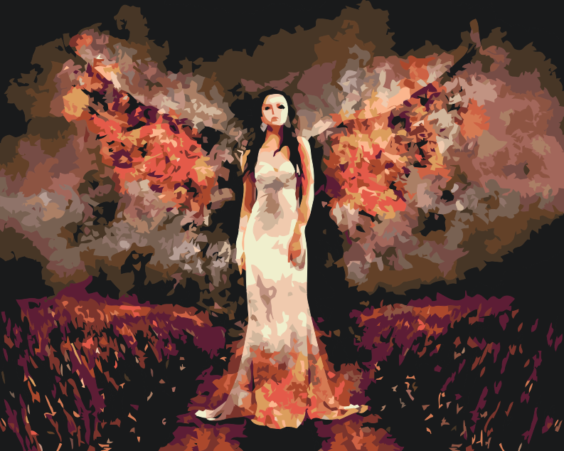 Paint by Numbers - Engel i Flammer