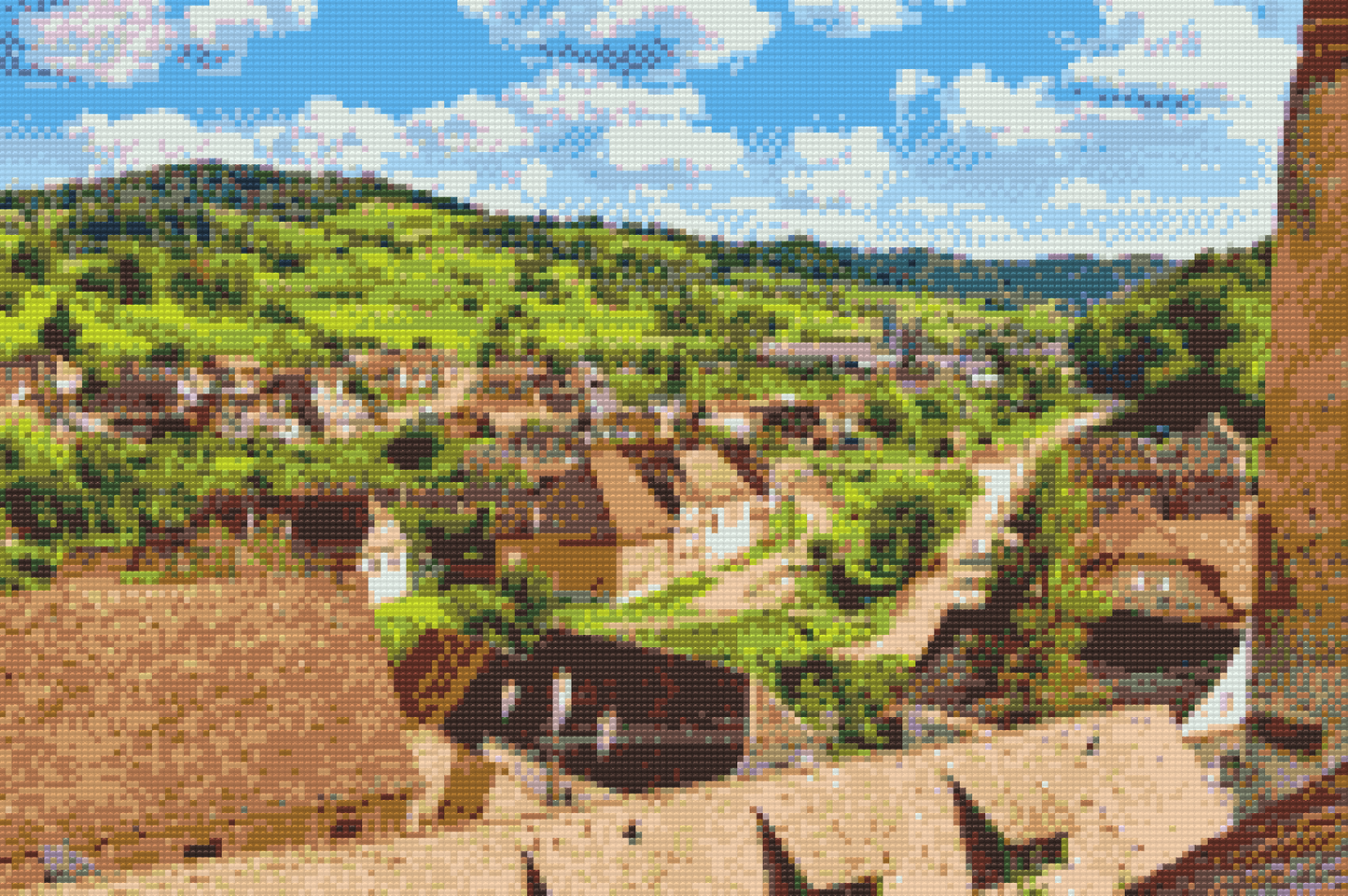 Diamond Painting - Biertan Landsby, Rumænien