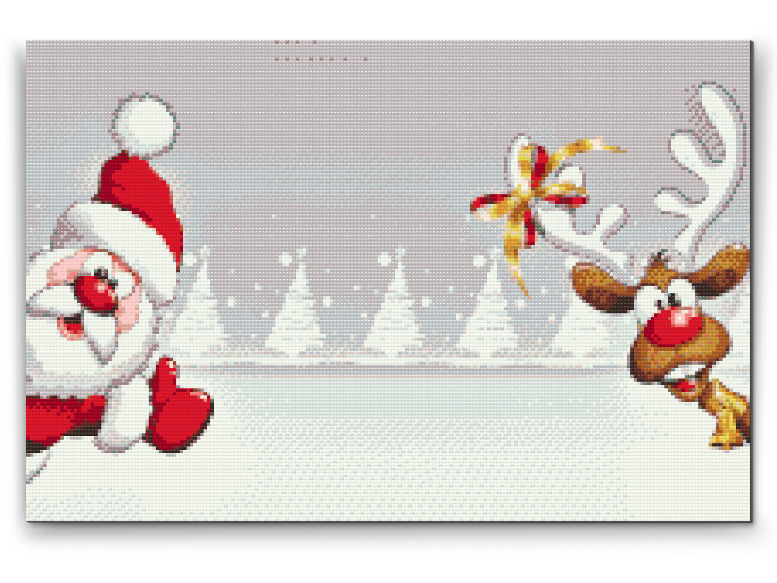 Diamond Painting - Julemanden og rensdyret Rudolf