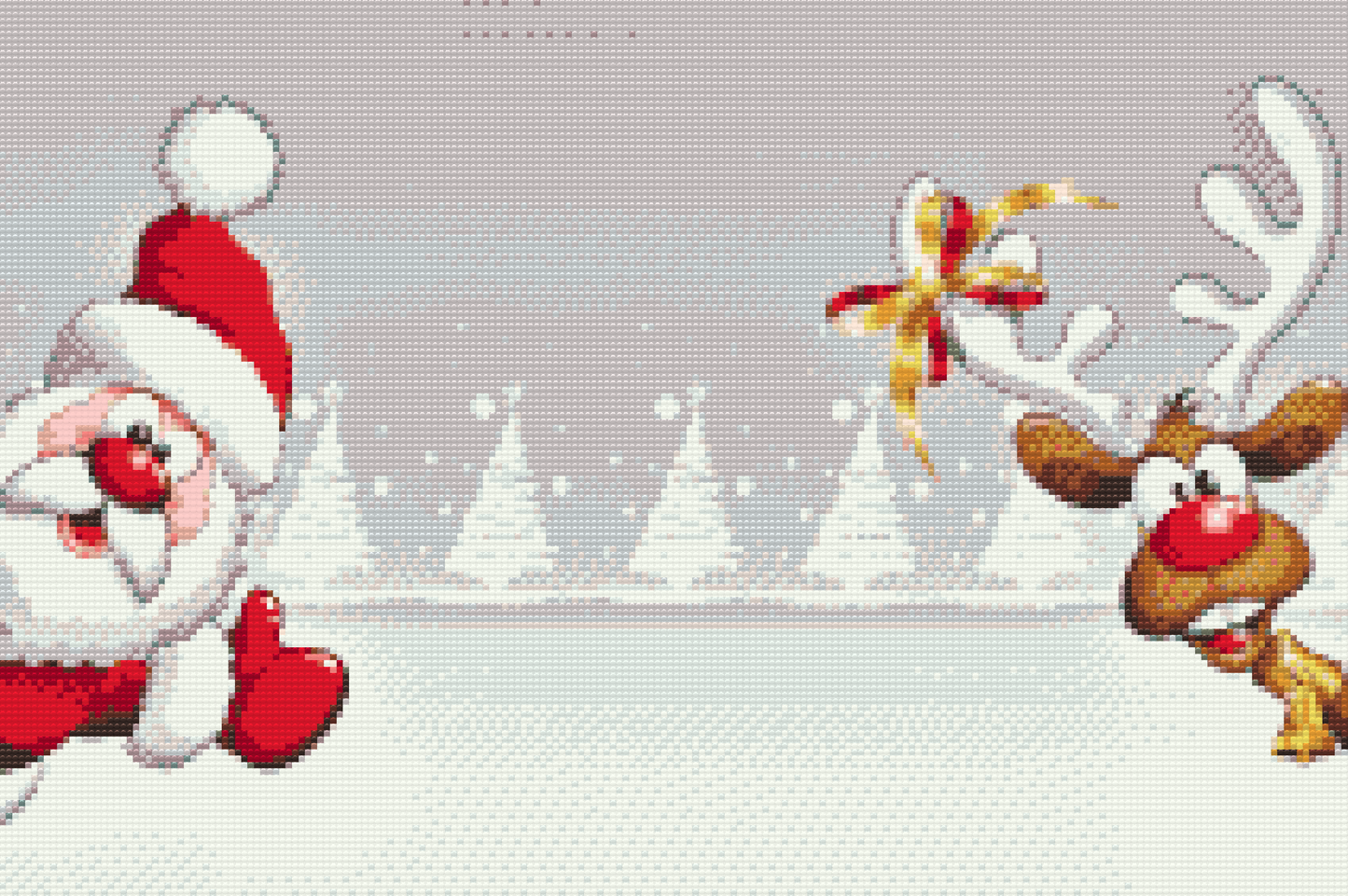 Diamond Painting - Julemanden og rensdyret Rudolf