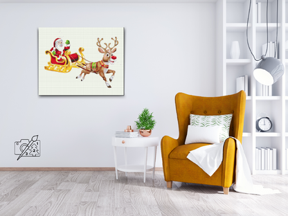 Diamond Painting - Julemanden på sin slæde