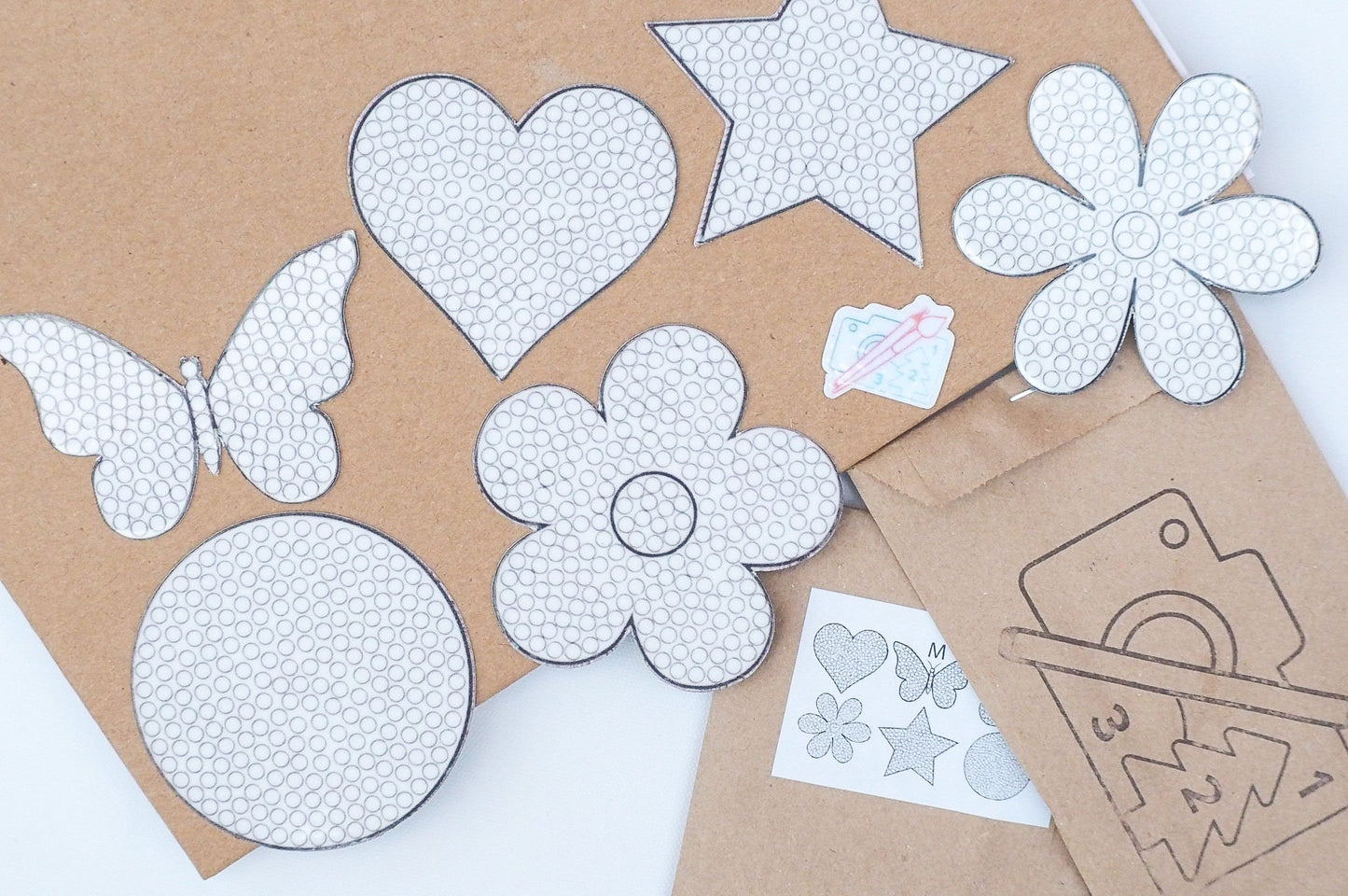 Diamond Painting Sticker - Stick dem selv (6 stk, ingen diamanter)