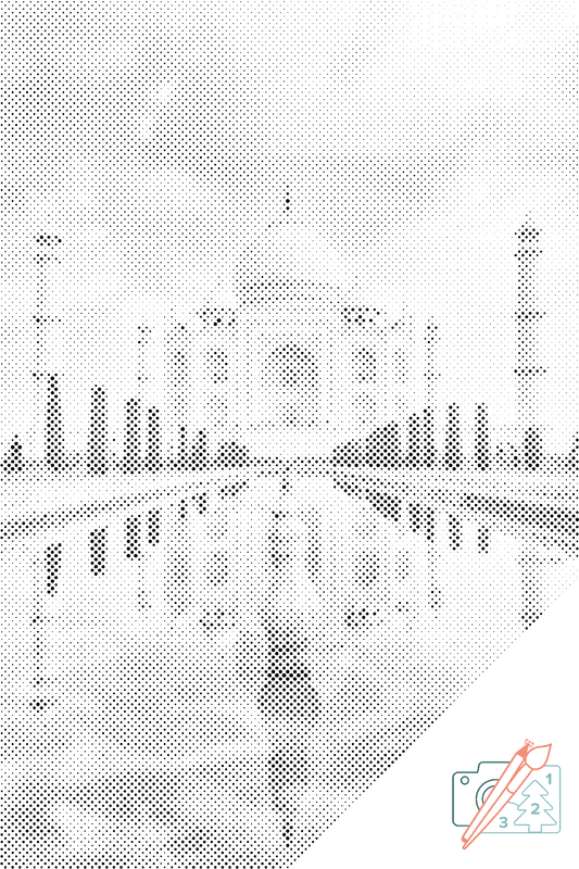 Mal-med-prikker -  Taj Mahal