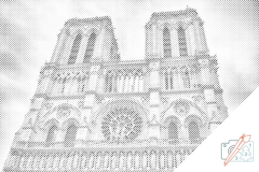 Mal-med-prikker -  Netre-Dame Katedral
