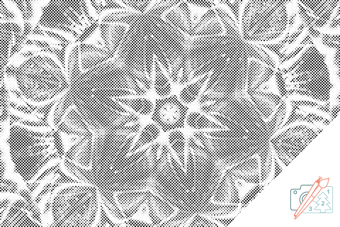 Mal-med-prikker -  Mandala 15