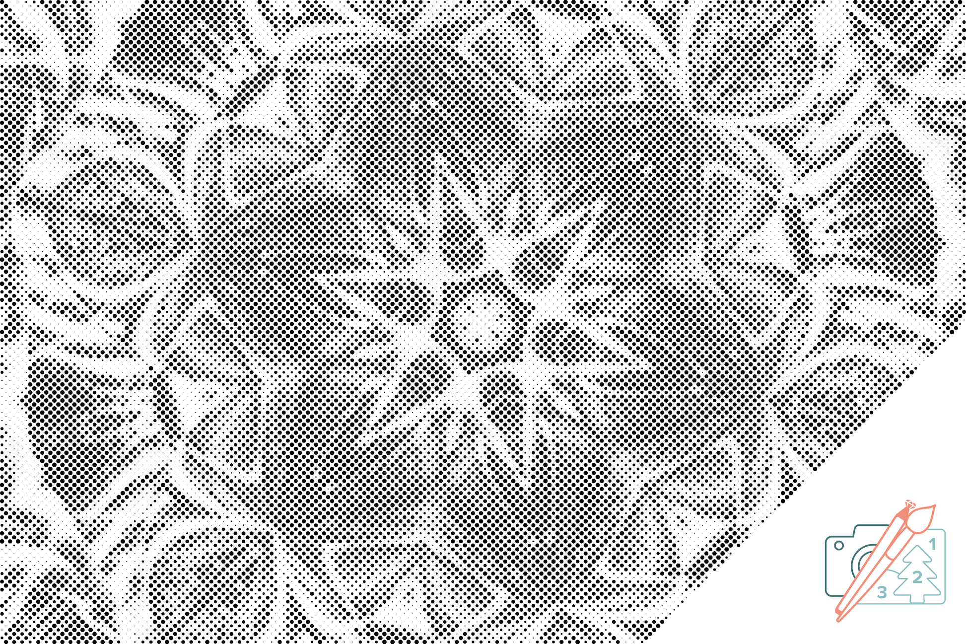 Mal-med-prikker -  Mandala 15