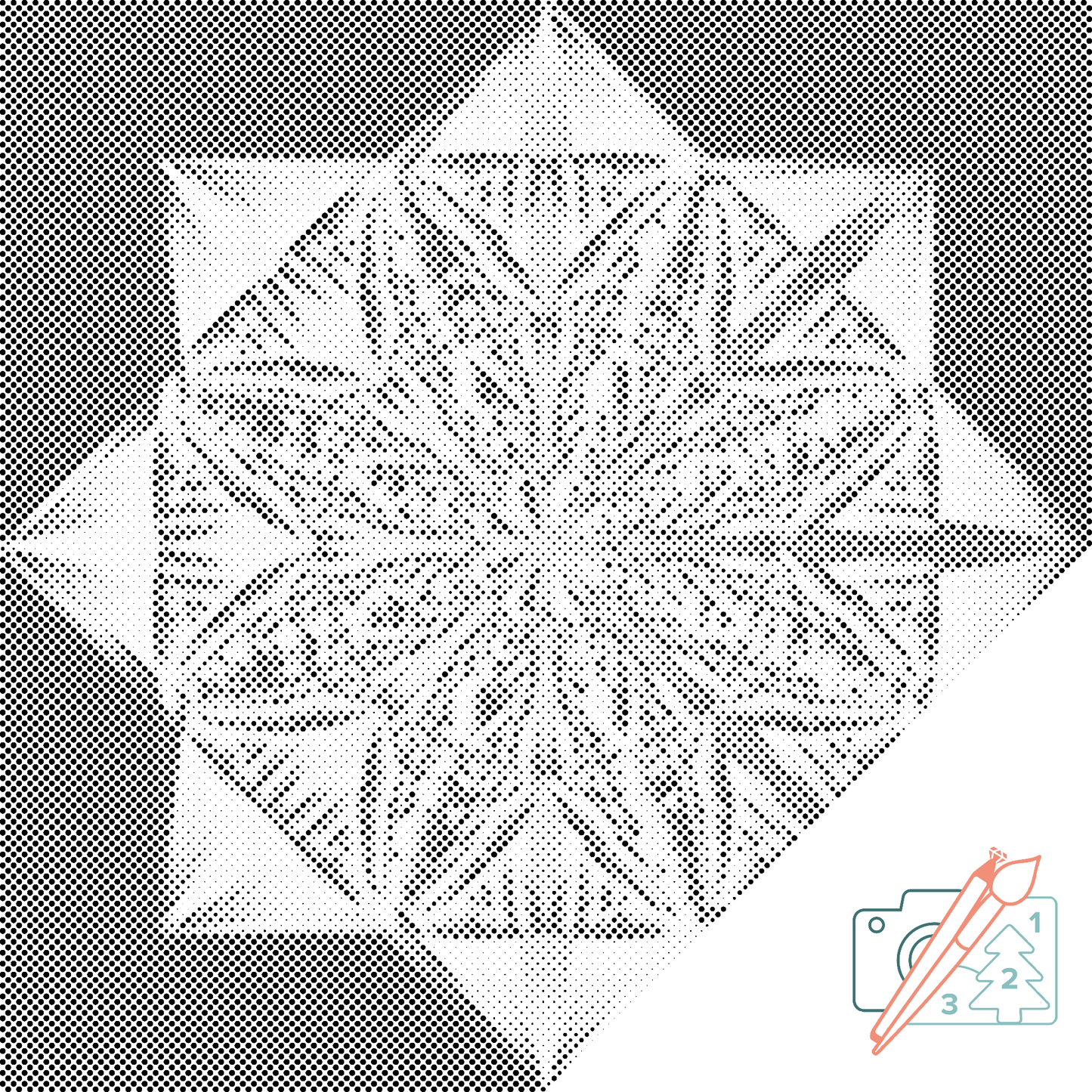 Mal-med-prikker -  Star Mandala