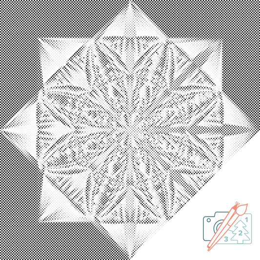Mal-med-prikker -  Star Mandala