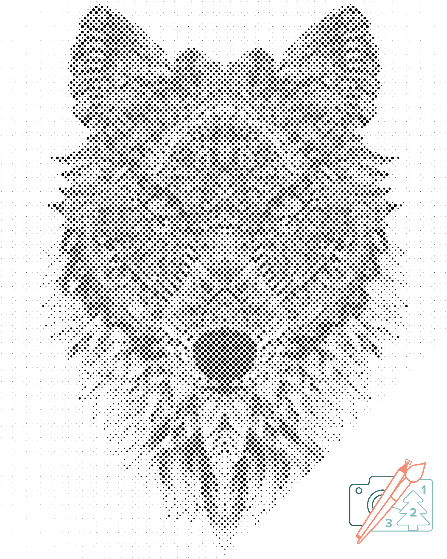 Mal-med-prikker -  Wolf Mandala