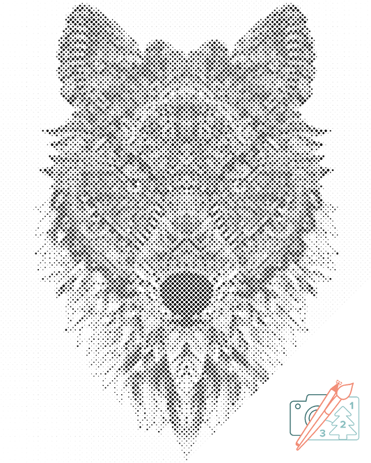 Mal-med-prikker -  Wolf Mandala