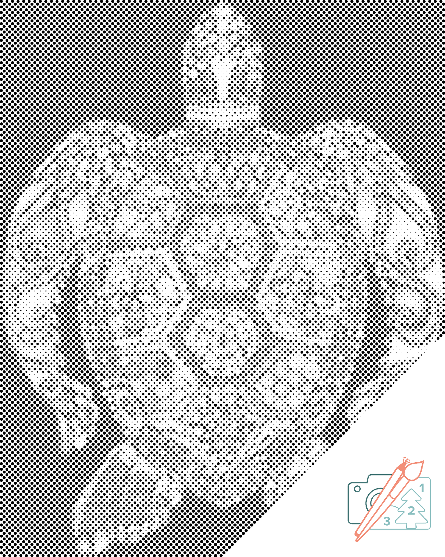 Mal-med-prikker -  Mandala - Skildpadde