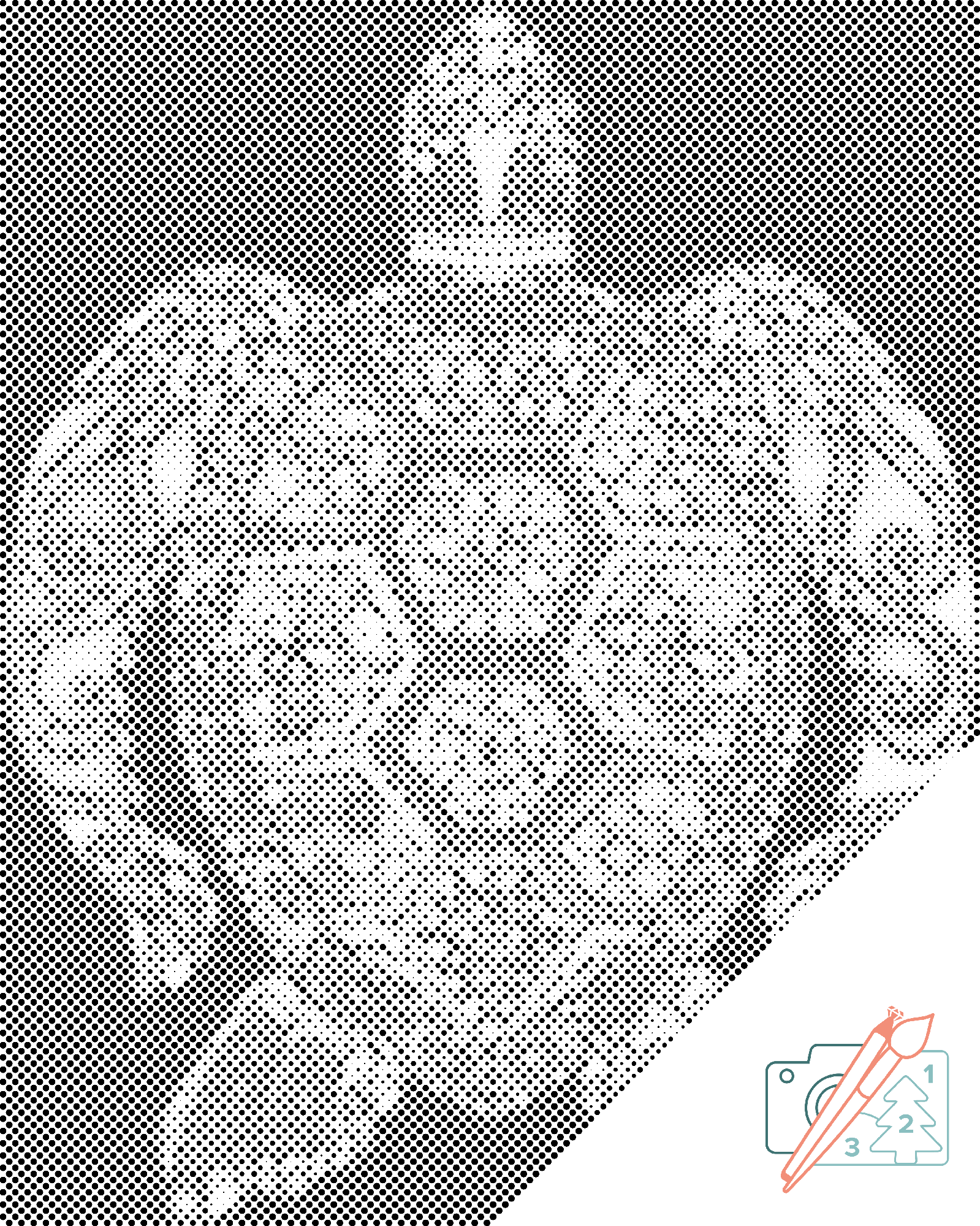 Mal-med-prikker -  Mandala - Skildpadde