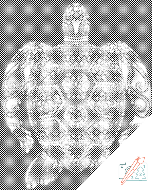 Mal-med-prikker -  Mandala - Skildpadde