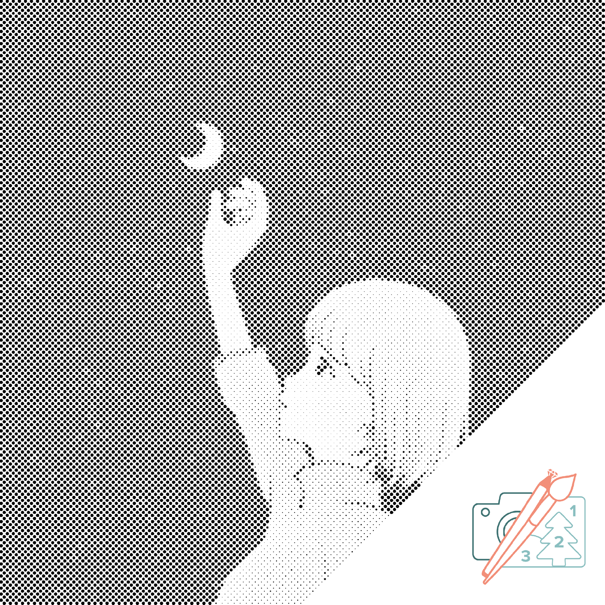 Mal-med-prikker -  Moon Touch