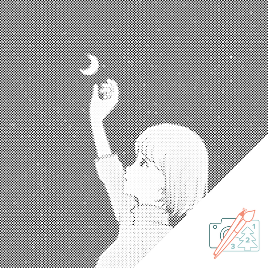 Mal-med-prikker -  Moon Touch