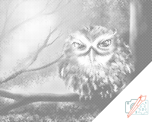 Mal-med-prikker -  Wise Owl