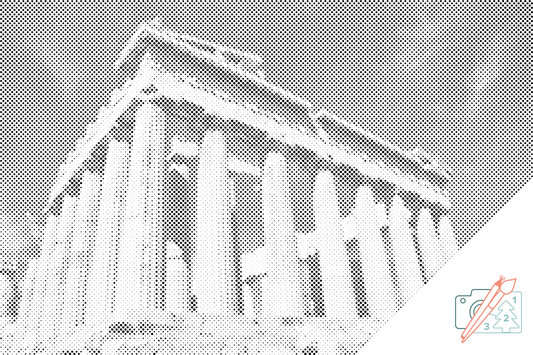 Mal-med-prikker -  Akropolis, Athen 2