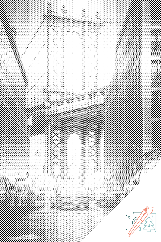 Mal-med-prikker -  Brooklyn Bridge