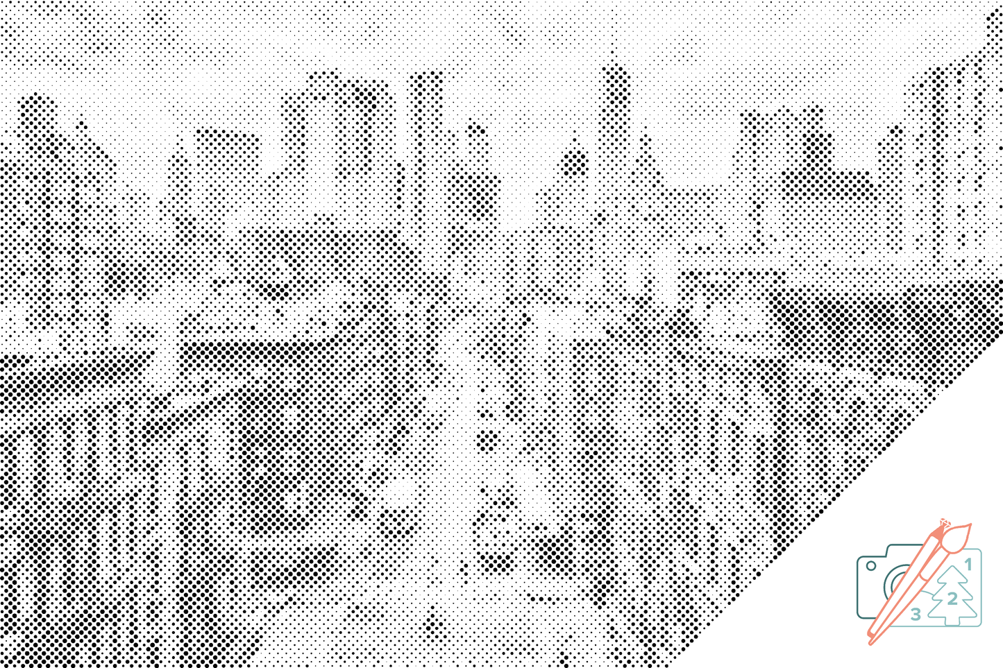Mal-med-prikker -  Manhattan, New York City