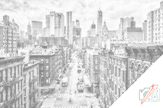Mal-med-prikker -  Manhattan, New York City