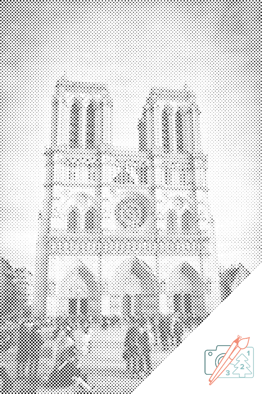 Mal-med-prikker -  Notre-Dame Katedral 3