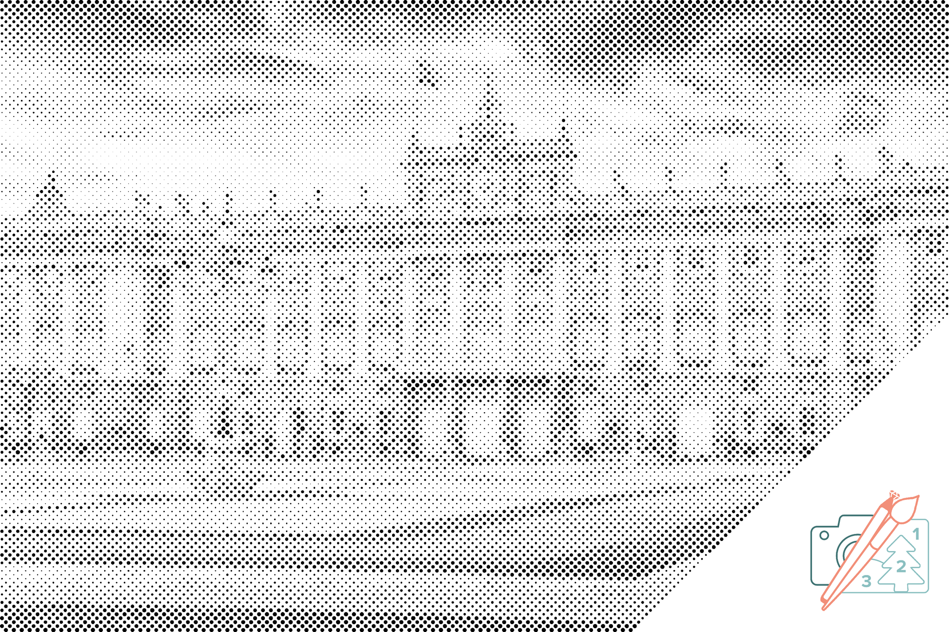 Mal-med-prikker -  Det Kongelige Palads i Madrid
