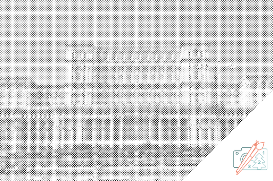 Mal-med-prikker -  Parlamentspaladset, Bukarest