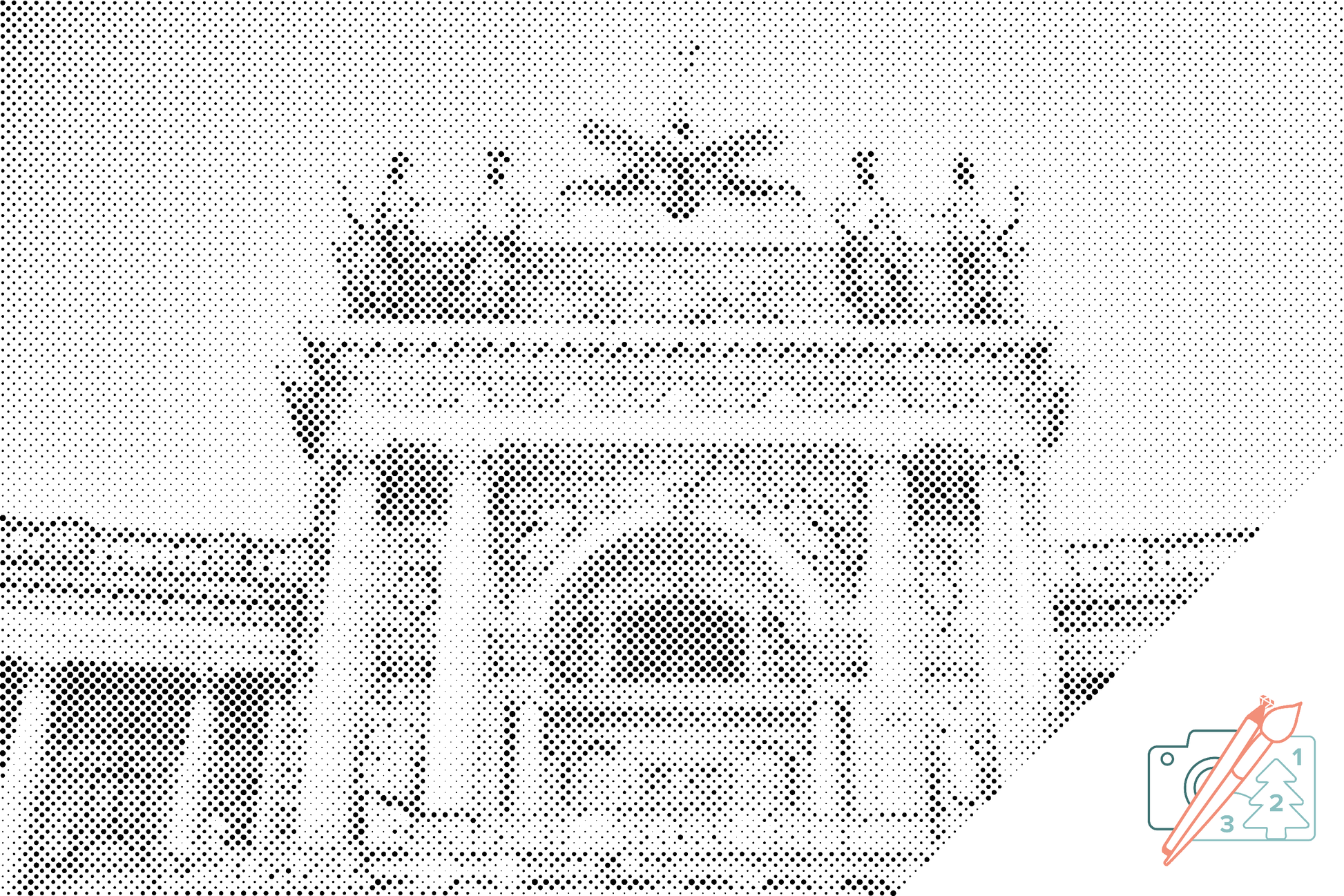 Mal-med-prikker -  Hofburg-paladset, Viena