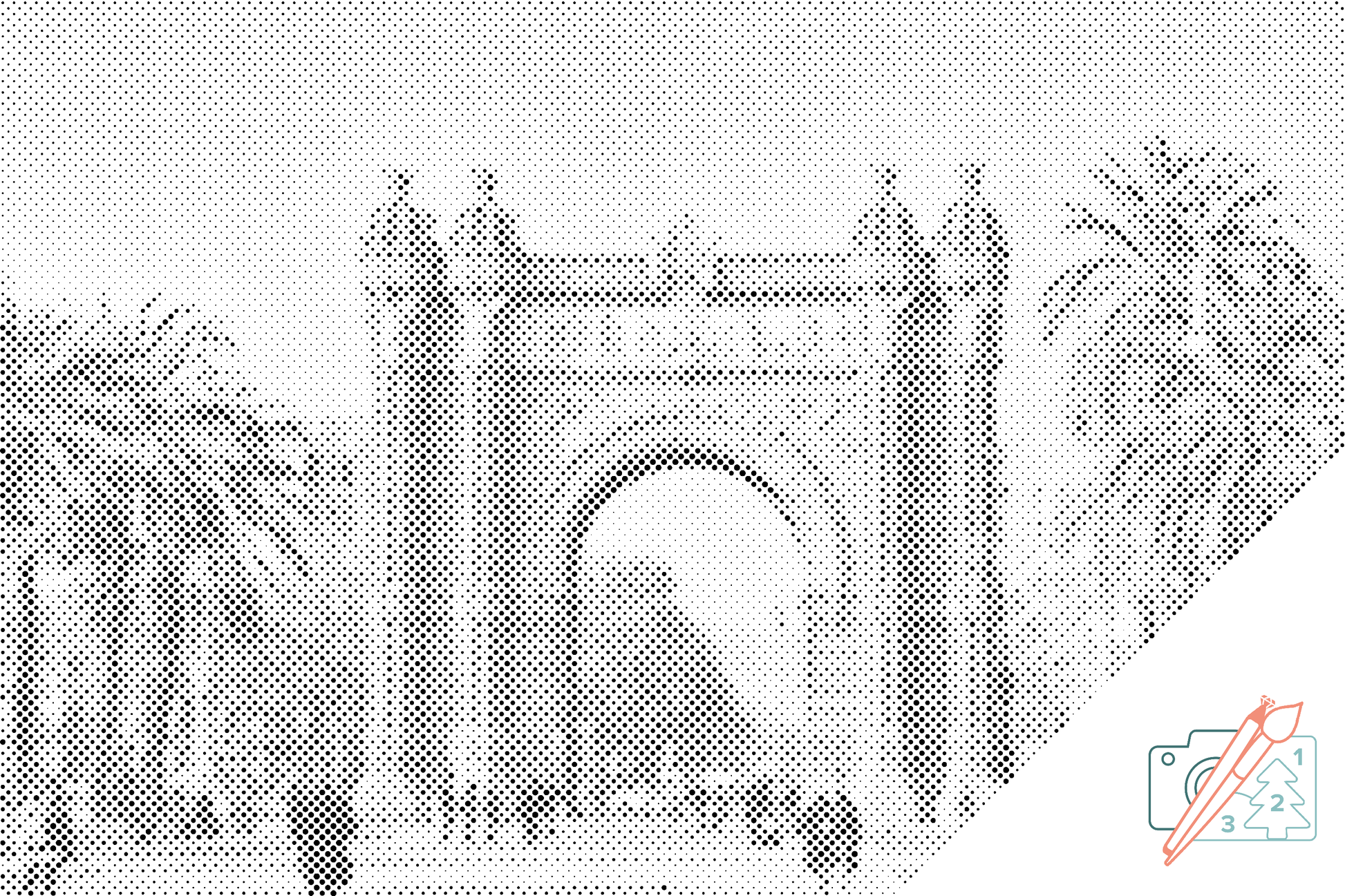 Mal-med-prikker -  Triumfbuen i Barcelona