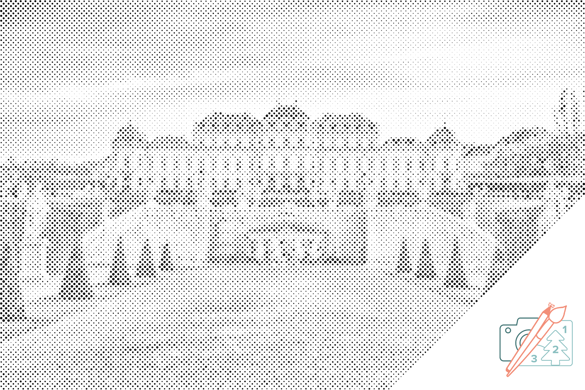 Mal-med-prikker -  Belvedere-paladset, Viena