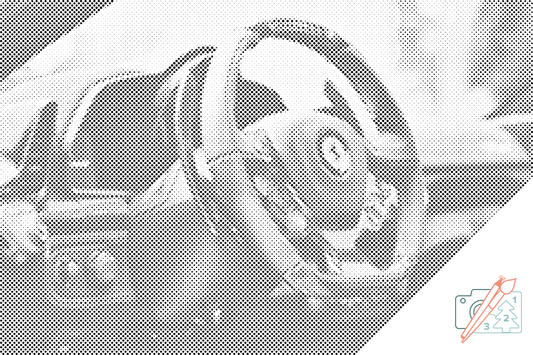 Mal-med-prikker -  Ferrari-rat
