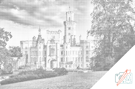 Mal-med-prikker -  Hluboka Slot 2