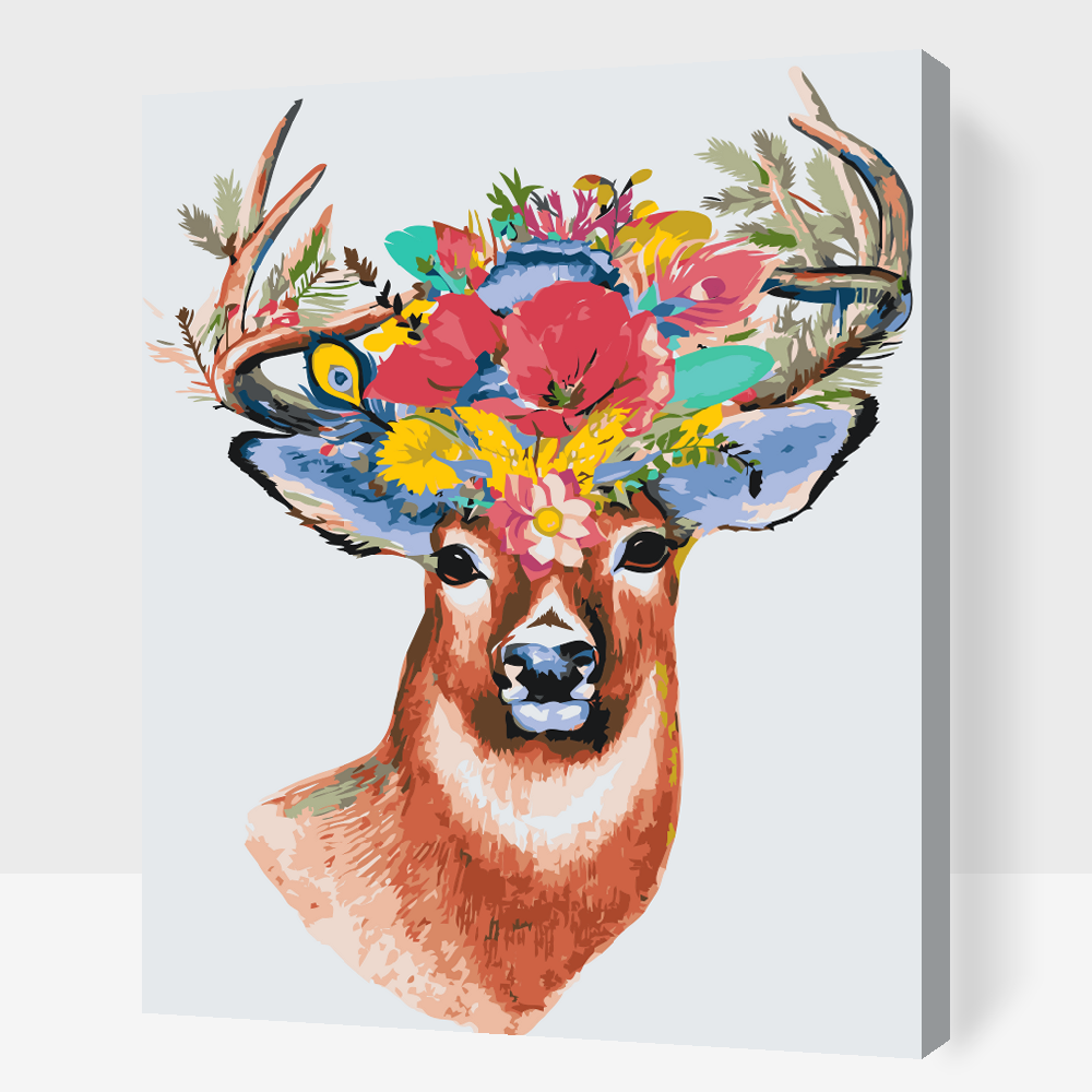 Paint by Numbers - Blomsterhjort