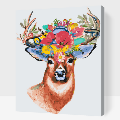 Paint by Numbers - Blomsterhjort