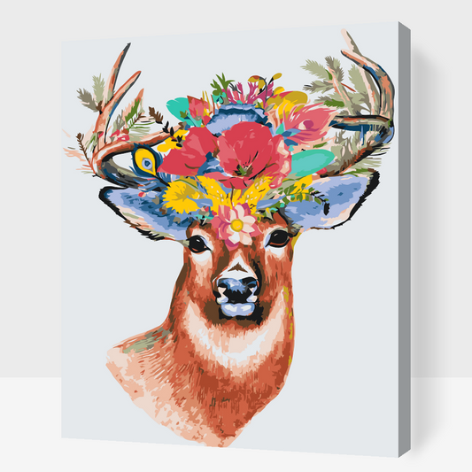 Paint by Numbers - Blomsterhjort