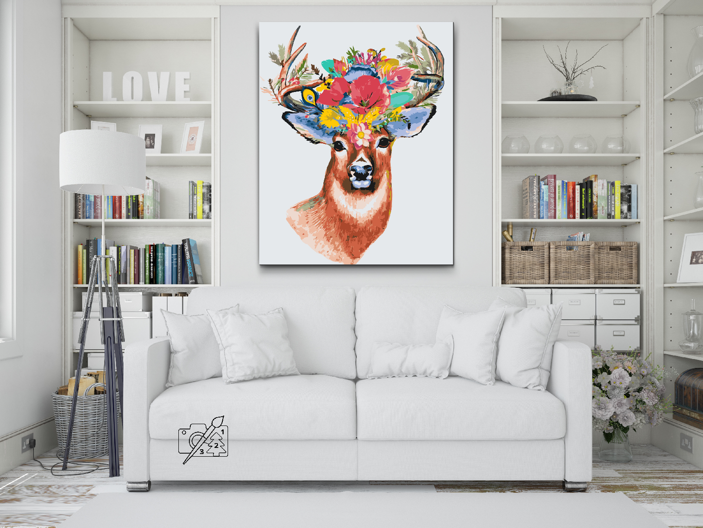 Paint by Numbers - Blomsterhjort