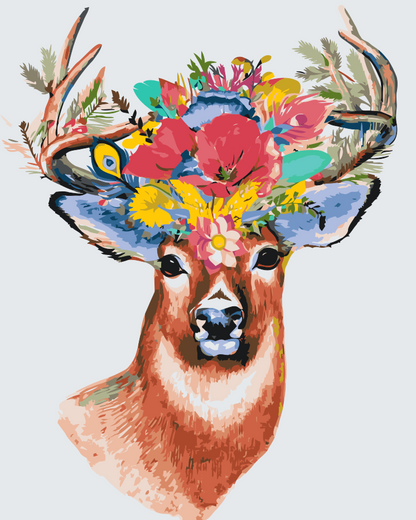 Paint by Numbers - Blomsterhjort