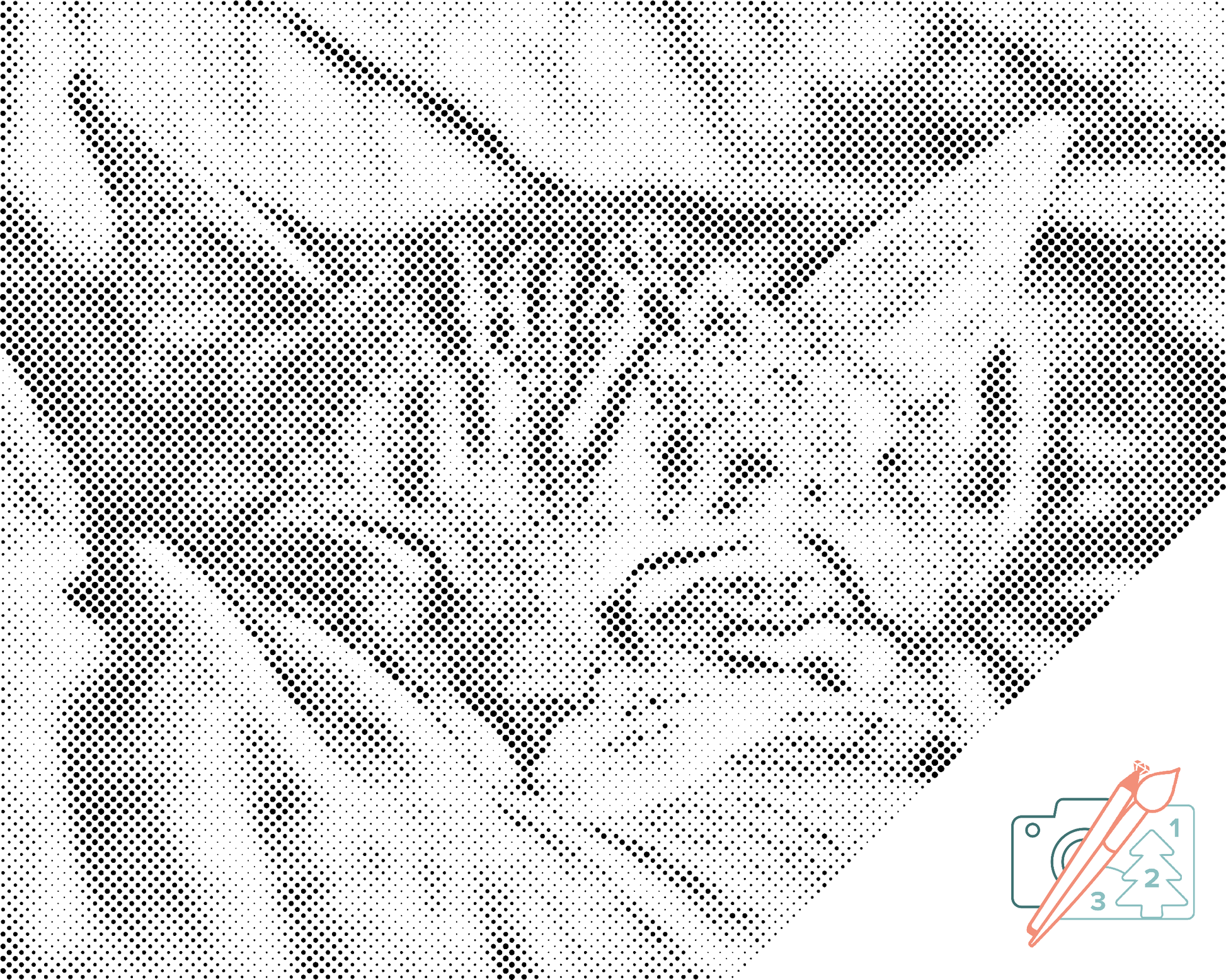Mal-med-prikker -  Sleeping Kitty