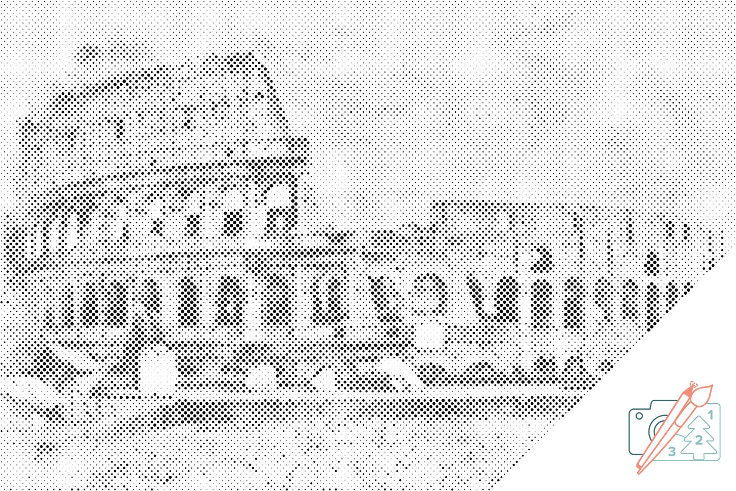Mal-med-prikker -  Colosseum-illustration