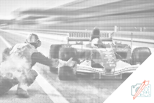 Mal-med-prikker -  Racingformel