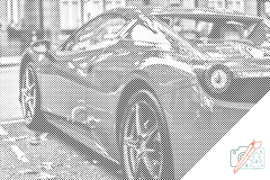 Mal-med-prikker -  Ferrari 4