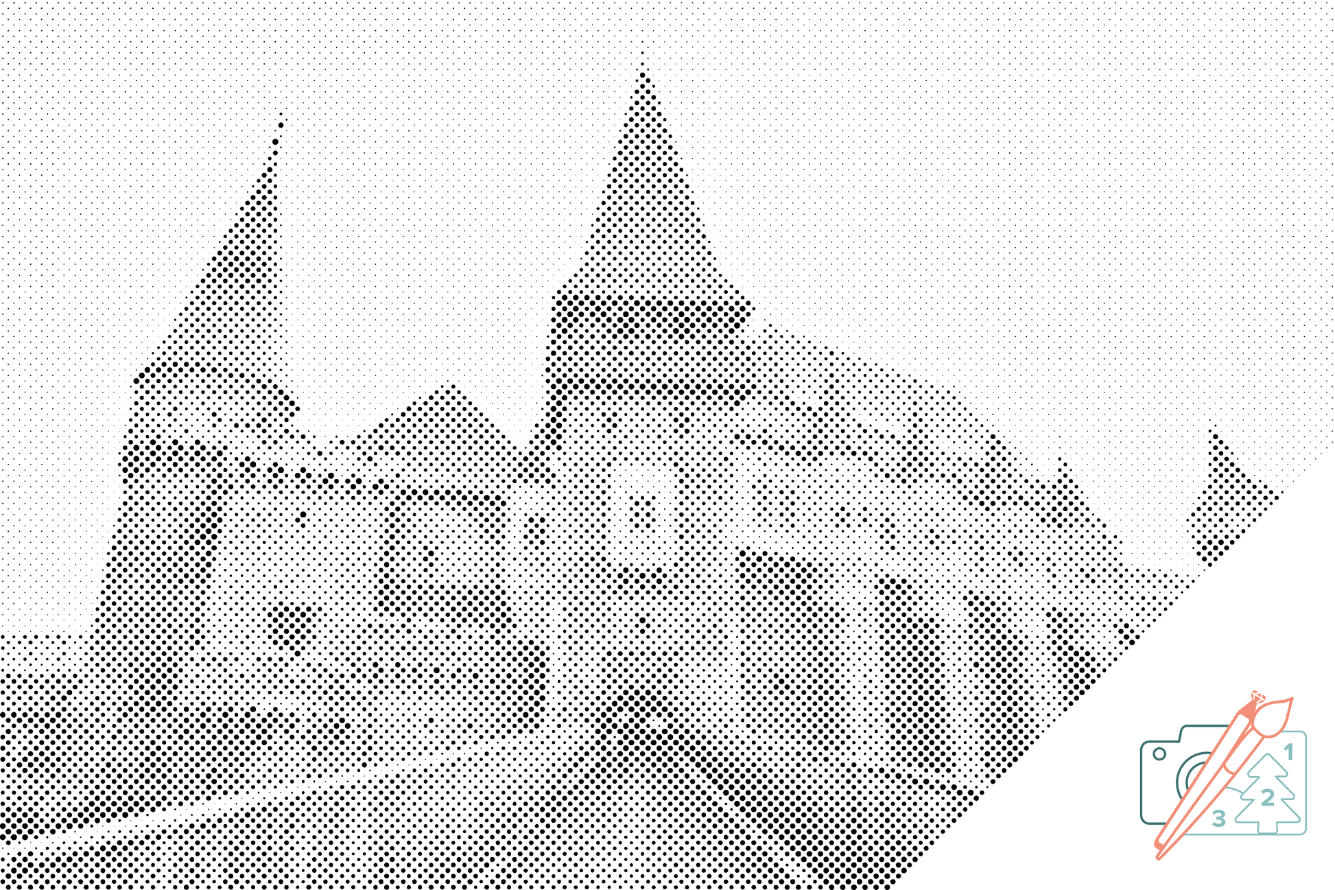 Mal-med-prikker -  Corvin Slot