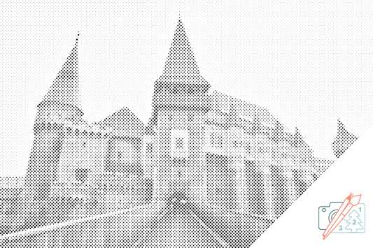 Mal-med-prikker -  Corvin Slot