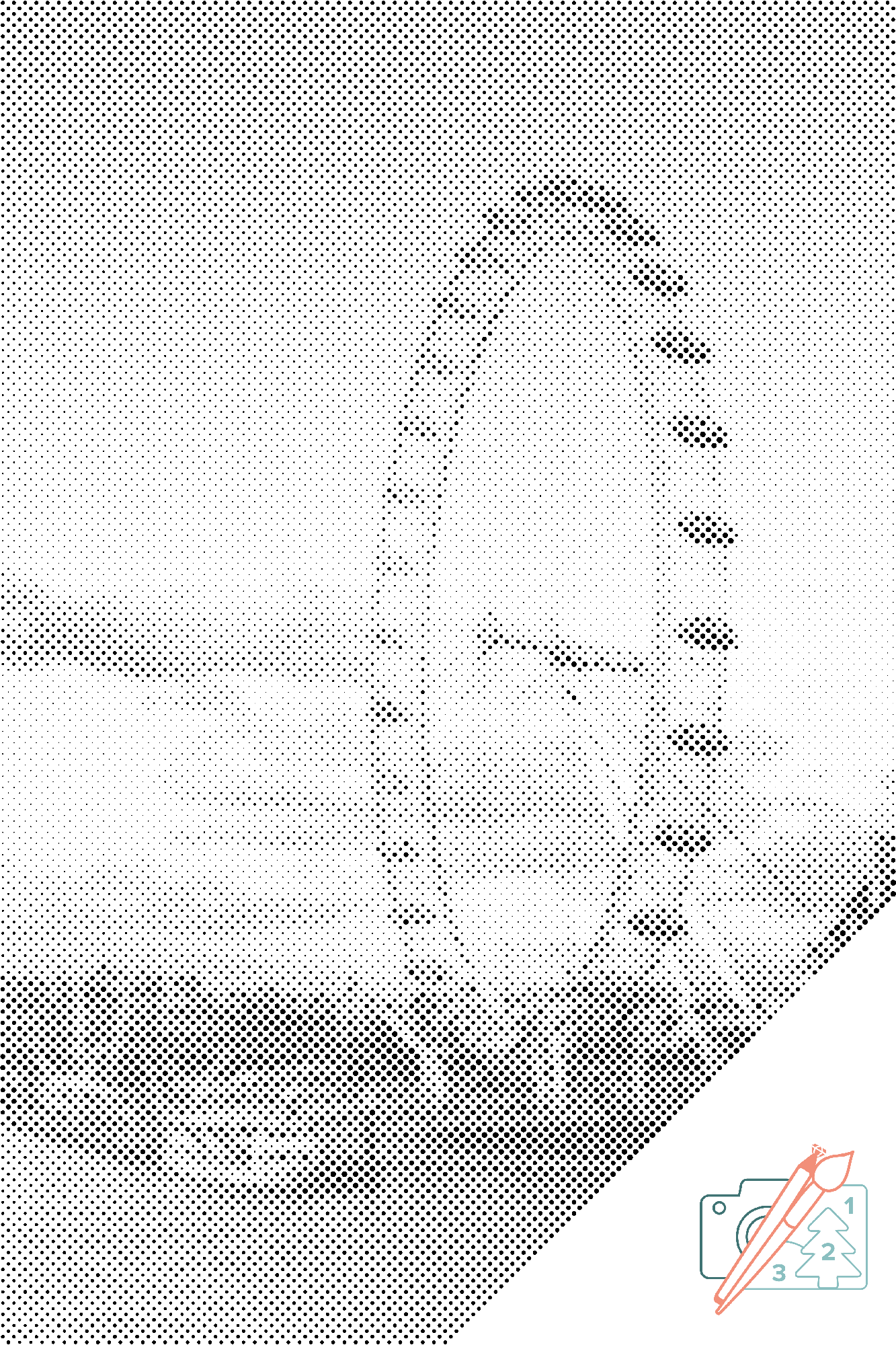 Mal-med-prikker -  London Eye
