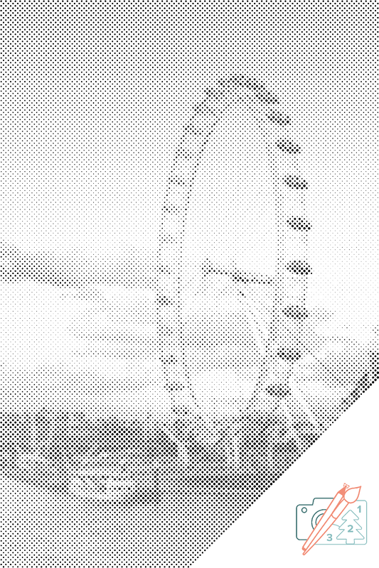Mal-med-prikker -  London Eye