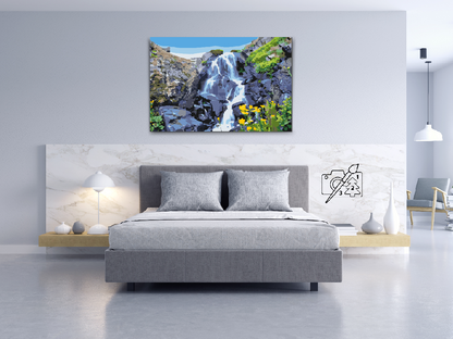 Paint by Numbers - Vandfald og blomster