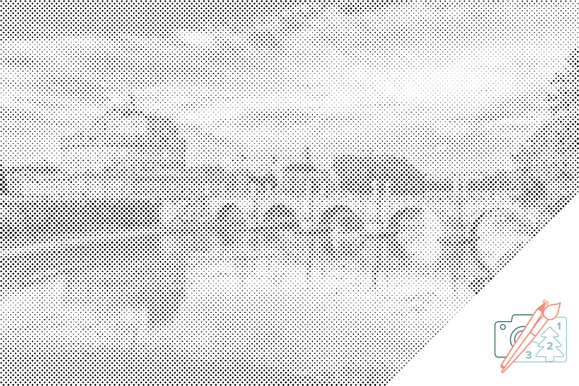 Mal-med-prikker -  St. Angelo-broen i Rom