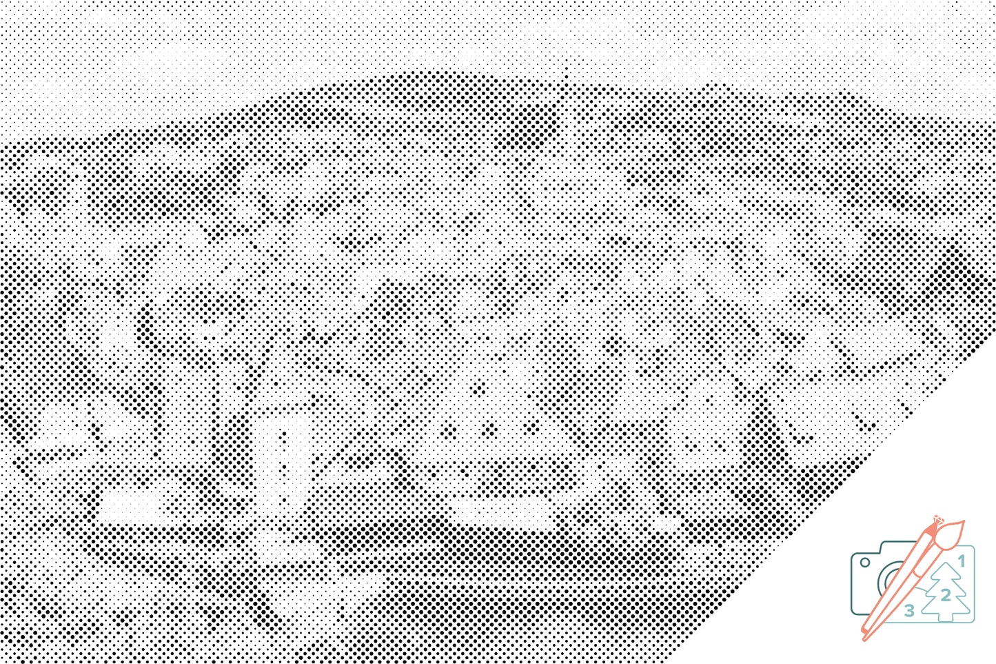 Mal-med-prikker -  Byudsigt - Cesky Krumlov
