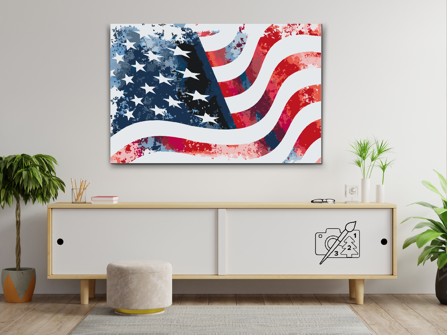 Paint by Numbers - Det amerikanske flag